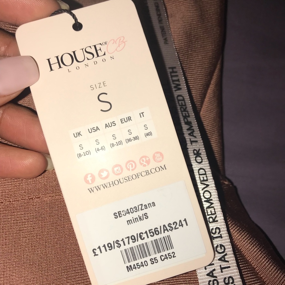 Mauve Halter House of CB Bandage Dress - Picture 4 of 5